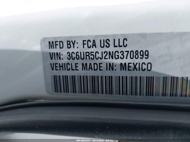 Продаж на аукціоні авто 2022 Ram 2500 Tradesman  4x4 6'4 Box, vin: 3C6UR5CJ2NG370899, номер лоту: 45022237