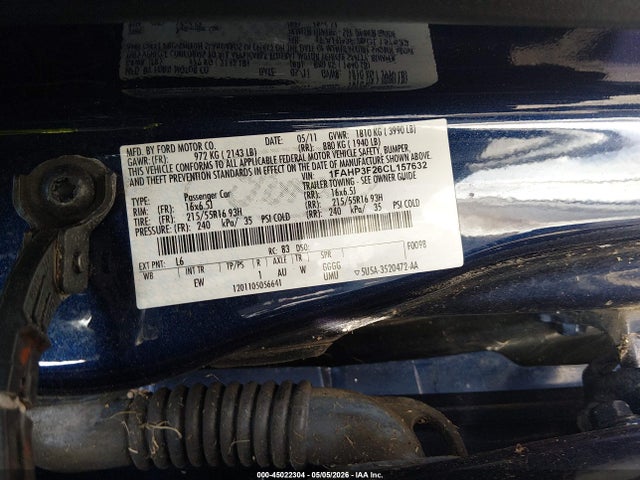 2012 Ford Focus Se მანქანა იყიდება აუქციონზე, vin: 1FAHP3F26CL157632, აუქციონის ნომერი: 45022304
