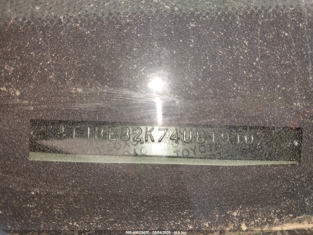 45022420 :رقم المزاد ، 4T1BE32K74U819107 vin ، 2004 Toyota Camry Le مزاد بيع