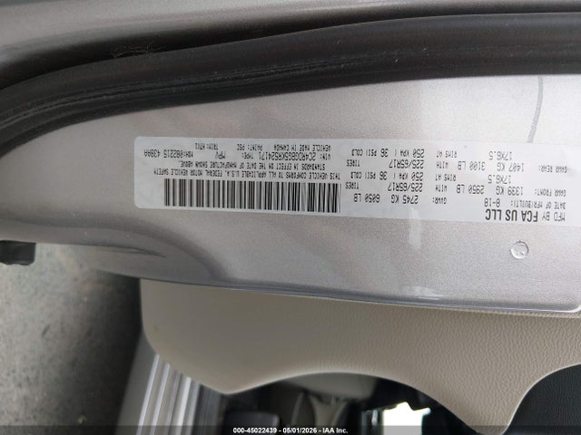Aukcja sprzedaży 2019 Dodge Grand Caravan Se, vin: 2C4RDGBG5KR524171, numer aukcji: 45022439