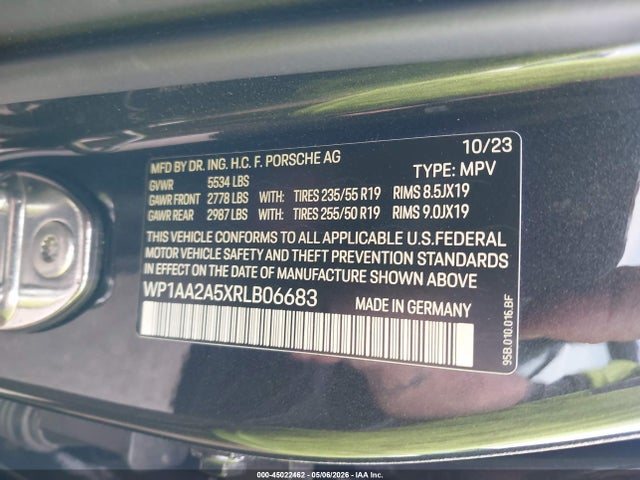 Продаж на аукціоні авто 2024 Porsche Macan T, vin: WP1AA2A5XRLB06683, номер лоту: 45022462