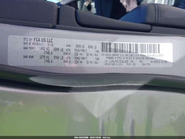 Aukcja sprzedaży 2016 Jeep Grand Cherokee Laredo, vin: 1C4RJFAG1GC461025, numer aukcji: 45022599