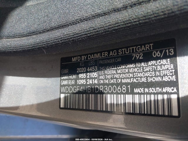 Aukcja sprzedaży 2013 Mercedes-benz C 250 Sport, vin: WDDGF4HB1DR300681, numer aukcji: 45022654