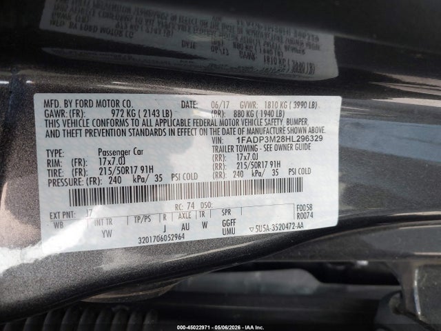 Ford FOCUS SEL 2017 1FADP3M28HL296329 Image 9