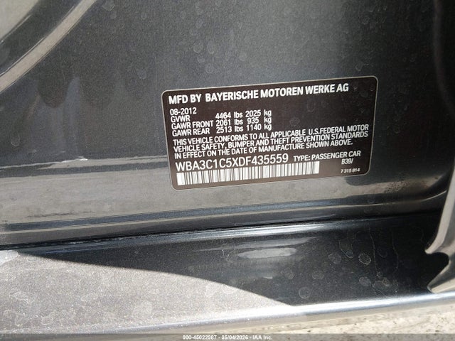 Продаж на аукціоні авто 2013 Bmw 328i, vin: WBA3C1C5XDF435559, номер лоту: 45022987
