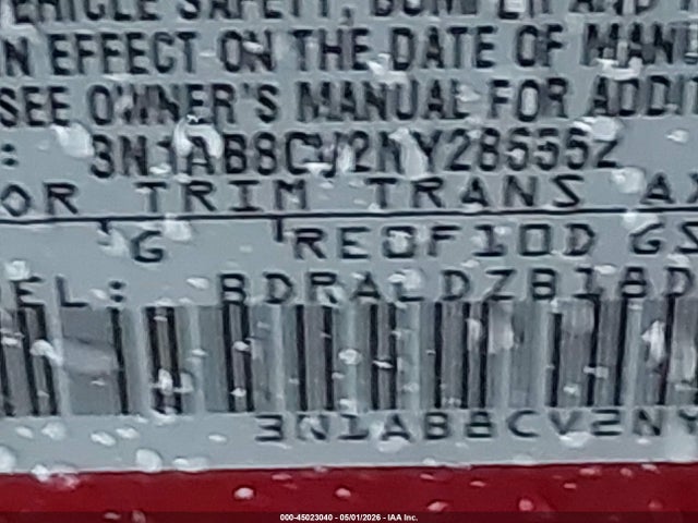 3N1AB8CV2NY286552 Nissan Sentra Sv Xtronic Cvt