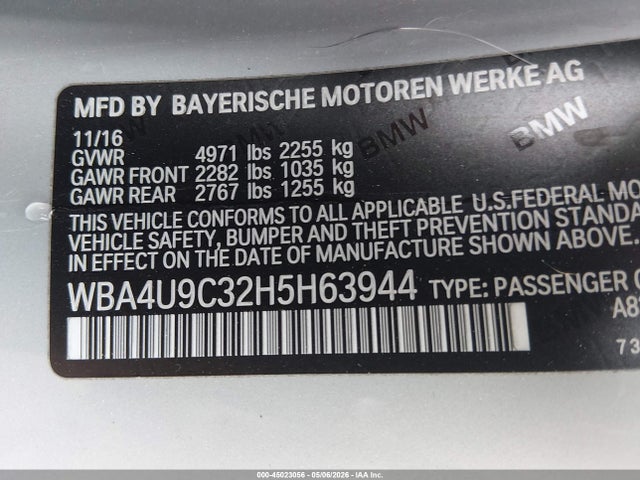 WBA4U9C32H5H63944 BMW 430i Xdrive