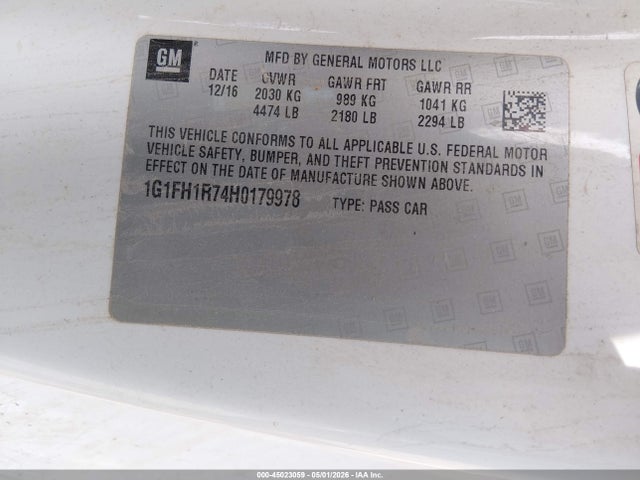 1G1FH1R74H0179978 Chevrolet CAMARO 2SS