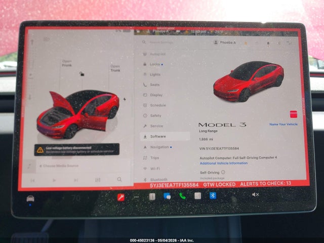Продажа на аукционе авто 2026 Tesla Model 3 Premium Rear-wheel Drive/standard Rear-wheel Drive, vin: 5YJ3E1EA7TF135584, номер лота: 45023136