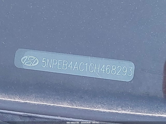 Aukcja sprzedaży 2012 Hyundai Sonata Gls, vin: 5NPEB4AC1CH468293, numer aukcji: 45023160
