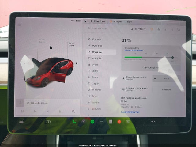 2018 Tesla Model 3 Long Range/mid Range მანქანა იყიდება აუქციონზე, vin: 5YJ3E1EA7JF030718, აუქციონის ნომერი: 45023350