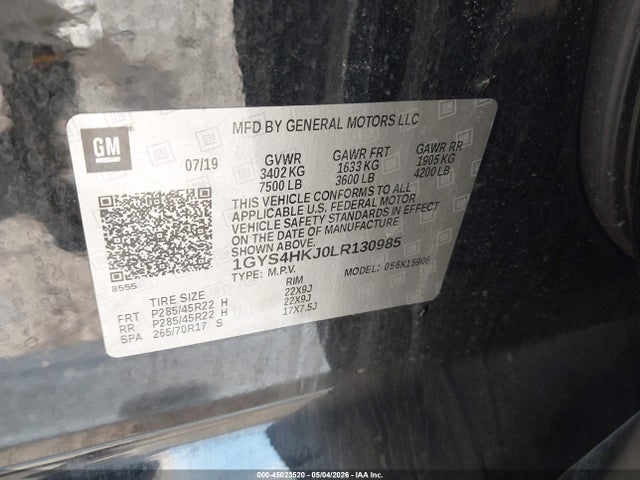 1GYS4HKJ0LR130985 Cadillac Escalade Esv 4wd Luxury