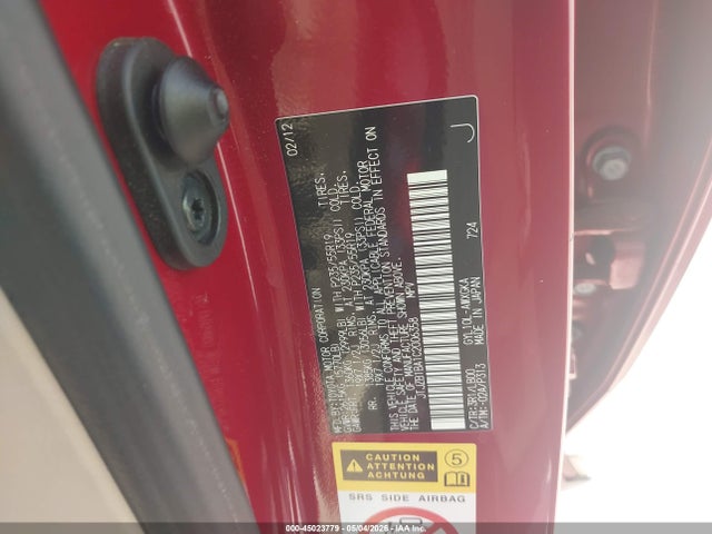 2012 Lexus Rx 450h მანქანა იყიდება აუქციონზე, vin: JTJZB1BA1C2006358, აუქციონის ნომერი: 45023779
