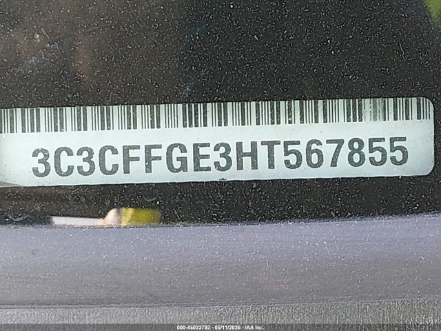 2017 Fiat 500e Battery Electric მანქანა იყიდება აუქციონზე, vin: 3C3CFFGE3HT567855, აუქციონის ნომერი: 45023792
