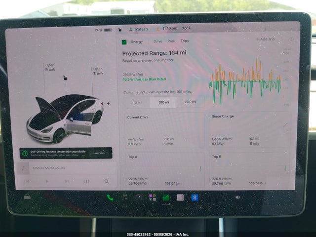 Продаж на аукціоні авто 2018 Tesla Model 3 Long Range/mid Range, vin: 5YJ3E1EA1JF161689, номер лоту: 45023862