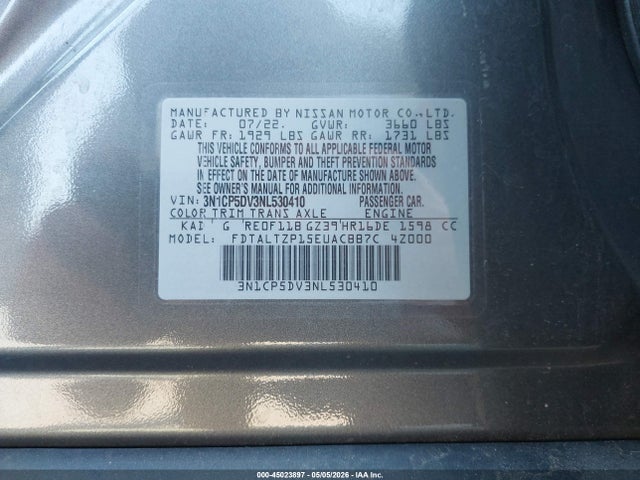 3N1CP5DV3NL530410 Nissan Kicks Sr Xtronic Cvt