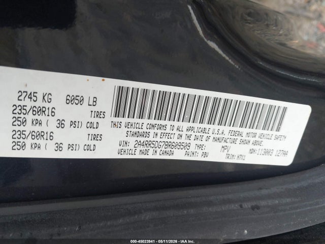 Продажа на аукционе авто 2011 Chrysler Town & Country Touring, vin: 2A4RR5DG7BR609509, номер лота: 45023941