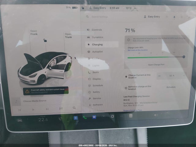 45023985 :رقم المزاد ، 5YJ3E1EA2PF466644 vin ، 2023 Tesla Model 3 Rear-wheel Drive مزاد بيع