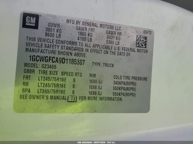 Продаж на аукціоні авто 2006 Chevrolet Express Work Van, vin: 1GCHG352X61152252, номер лоту: 45024044