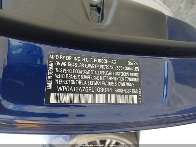 Aukcja sprzedaży 2023 Porsche Panamera 4/4 Platinum Edition/platinum Edition, vin: WP0AJ2A75PL103044, numer aukcji: 45024050