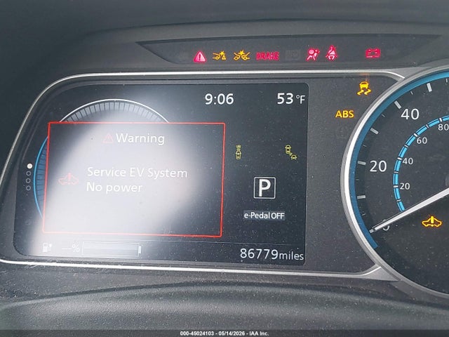 Aukcja sprzedaży 2020 Nissan Leaf Sv Plus 62 Kwh, vin: 1N4BZ1CP4LC309217, numer aukcji: 45024103