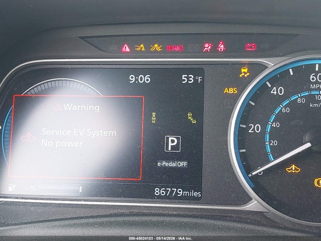 Aukcja sprzedaży 2020 Nissan Leaf Sv Plus 62 Kwh, vin: 1N4BZ1CP4LC309217, numer aukcji: 45024103