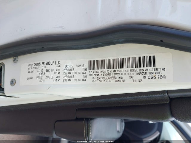 2014 Jeep Cherokee Limited მანქანა იყიდება აუქციონზე, vin: 1C4PJMDB0EW282160, აუქციონის ნომერი: 45024111