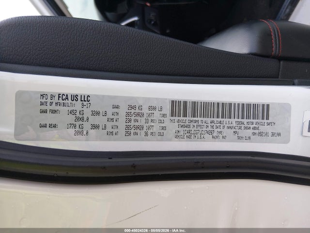 Aukcja sprzedaży 2018 Dodge Durango Gt Awd, vin: 1C4RDJDG7JC174267, numer aukcji: 45024326