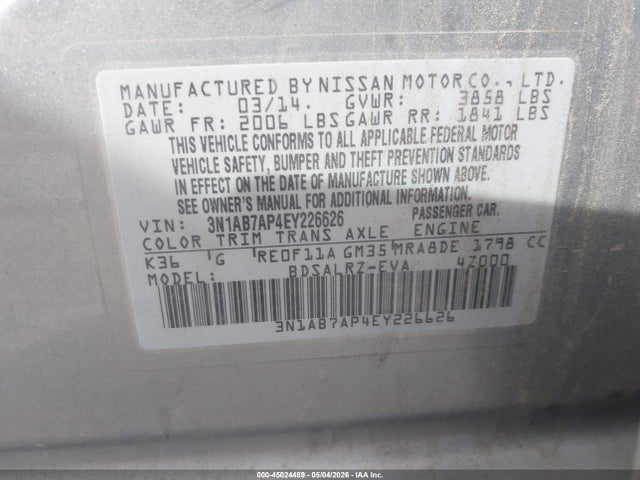 Nissan SENTRA SR 2014 3N1AB7AP4EY226626 Image 9