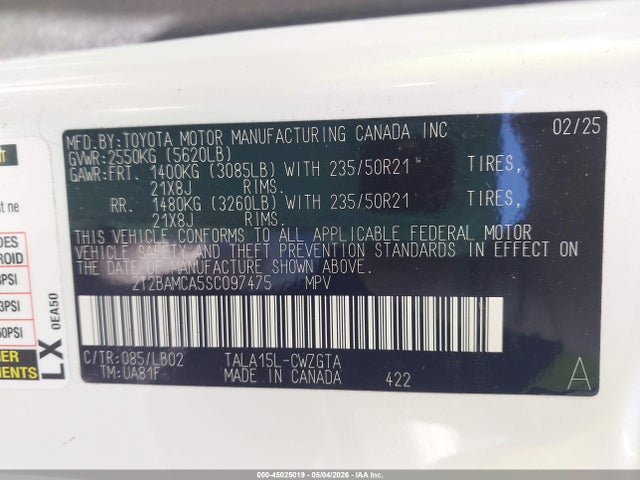 Lexus Rx 350 Premium Plus 2025 2T2BAMCA5SC097475 Image 9