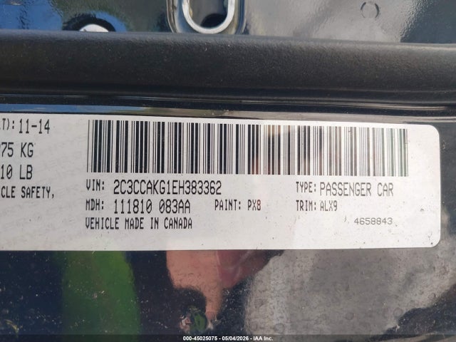 Продаж на аукціоні авто 2014 Chrysler 300c Awd, vin: 2C3CCAKG1EH383362, номер лоту: 45025075