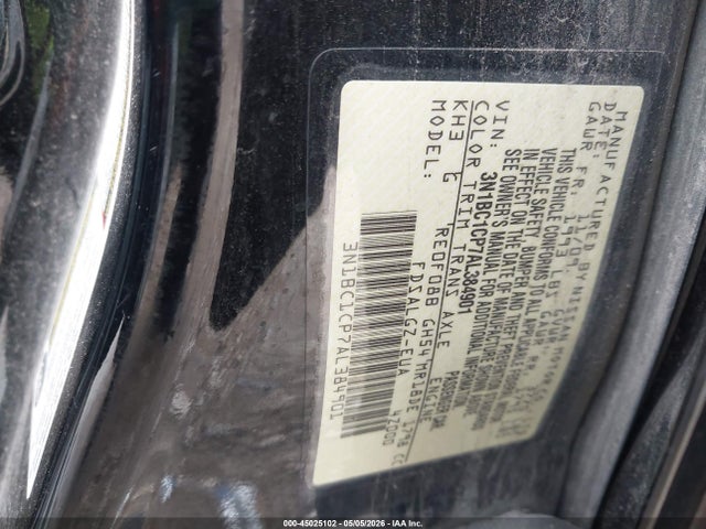 Продажа на аукционе авто 2010 Nissan Versa 1.8sl, vin: 3N1BC1CP7AL384901, номер лота: 45025102
