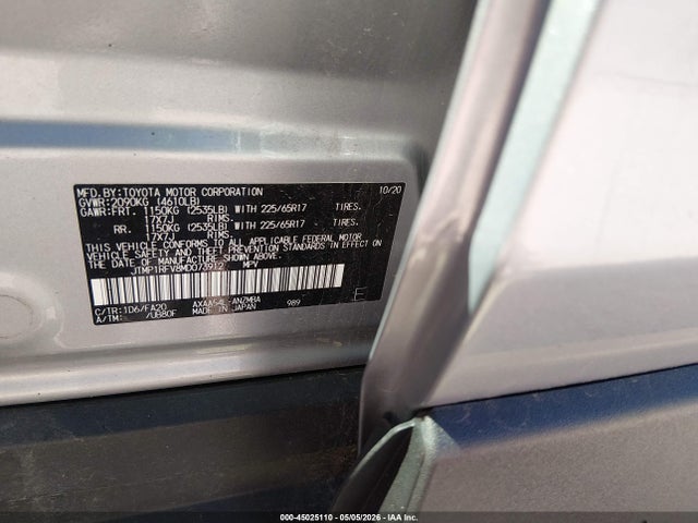 Aukcja sprzedaży 2021 Toyota Rav4 Xle, vin: JTMP1RFV8MD073912, numer aukcji: 45025110
