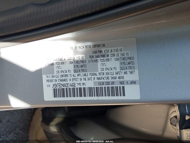 45025170 :رقم المزاد ، JM3KFBCM4N0614498 vin ، 2022 Mazda Cx-5 2.5 S Preferred مزاد بيع