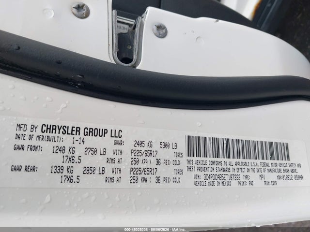 2014 Dodge Journey Se მანქანა იყიდება აუქციონზე, vin: 3C4PDCAB5ET187332, აუქციონის ნომერი: 45025208