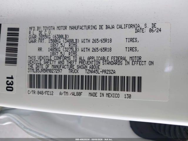 3TMLB5JN5RM027297 Toyota Tacoma Trd Sport