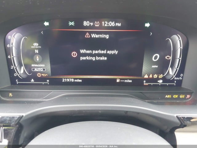 2023 Infiniti Qx60 Sensory Awd მანქანა იყიდება აუქციონზე, vin: 5N1DL1GS9PC359728, აუქციონის ნომერი: 45025758
