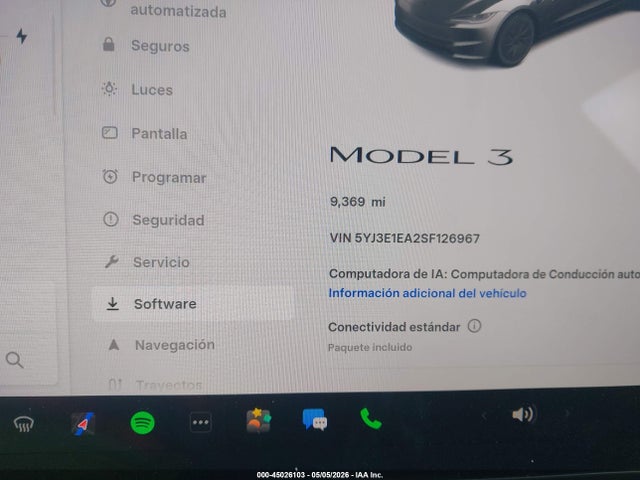 Tesla MODEL 3 2025 5YJ3E1EA2SF126967 Image 15