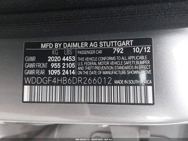 Продажа на аукционе авто 2013 Mercedes-benz C 250 Sport, vin: WDDGF4HB6DR266012, номер лота: 45026172