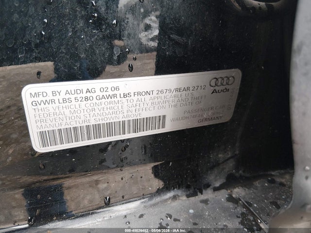 2006 Audi A6 3.2 მანქანა იყიდება აუქციონზე, vin: WAUDH74F46N146962, აუქციონის ნომერი: 45026482