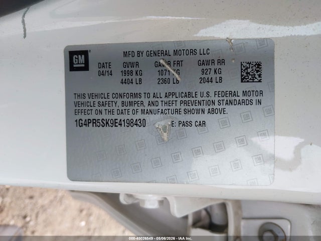 Aukcja sprzedaży 2014 Buick Verano Convenience Group, vin: 1G4PR5SK9E4198430, numer aukcji: 45026549