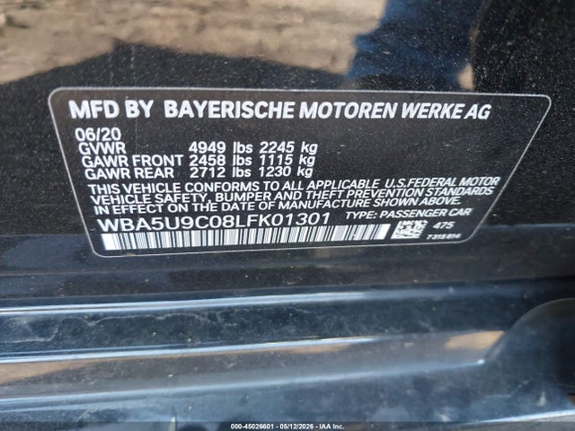 Продаж на аукціоні авто 2020 Bmw M340i M340i Xdrive, vin: WBA5U9C08LFK01301, номер лоту: 45026601
