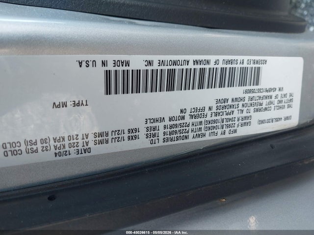 Продаж на аукціоні авто 2005 Subaru Outback 2.5i, vin: 4S4BP61C557358091, номер лоту: 45026615