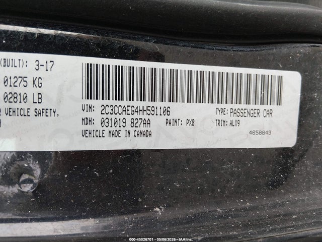 45026701 :رقم المزاد ، 2C3CCAEG4HH591106 vin ، 2017 Chrysler 300c مزاد بيع