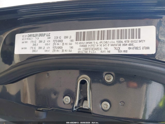 Aukcja sprzedaży 2014 Ram 1500 Big Horn, vin: 1C6RR7GT0ES409141, numer aukcji: 45026913
