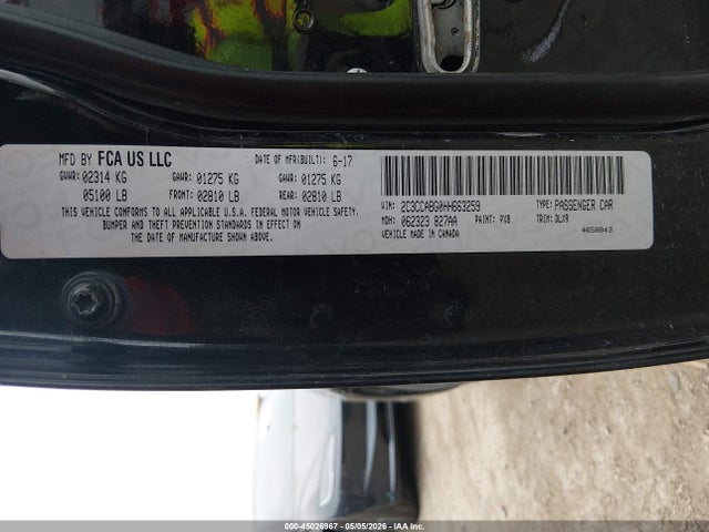 Aukcja sprzedaży 2017 Chrysler 300 300s, vin: 2C3CCABG0HH663259, numer aukcji: 45026967