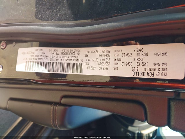 1C4RJFBG1FC881770 Jeep Grand Cherokee Limited