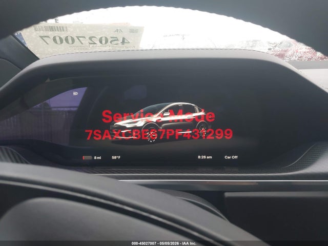 Продаж на аукціоні авто 2023 Tesla Model X Plaid Tri Motor All-wheel Drive, vin: 7SAXCBE67PF431299, номер лоту: 45027007