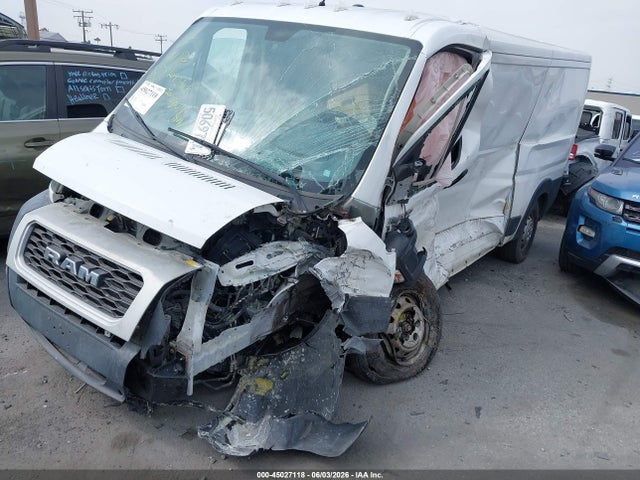 2019 Ram Promaster 1500 Low Roof 136 Wb მანქანა იყიდება აუქციონზე, vin: 3C6TRVAG8KE506964, აუქციონის ნომერი: 45027118