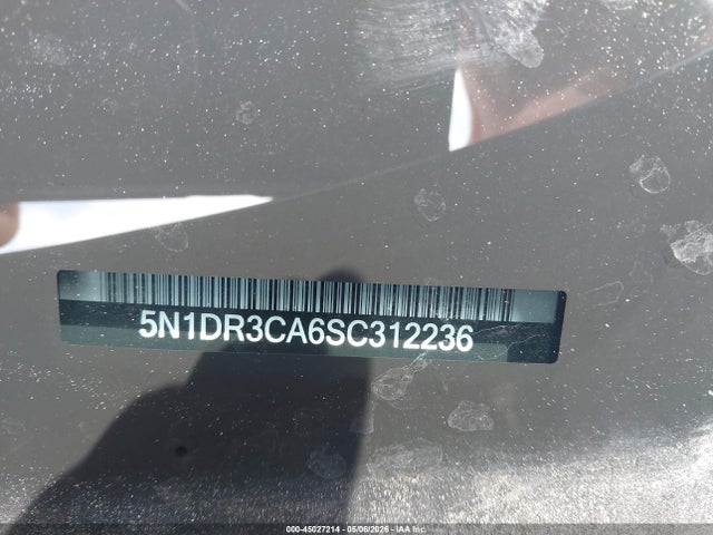 45027214 :رقم المزاد ، 5N1DR3CA6SC312236 vin ، 2025 Nissan Pathfinder Sl Fwd مزاد بيع